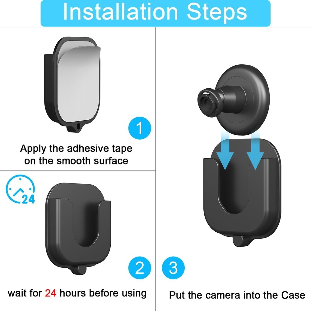 360° Adjustable Adhesive Wall Mount Bracket for Blink Security Cameras - 3-Pack