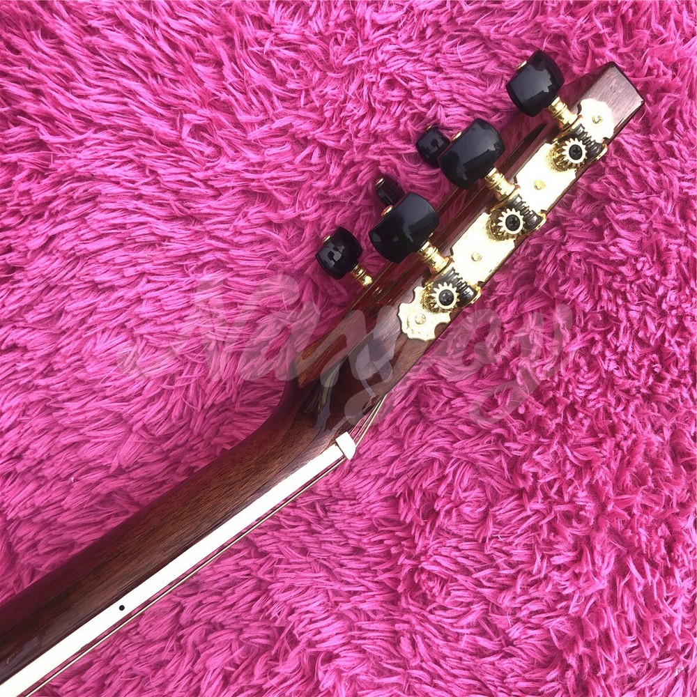 39" Solid Cedar OOO Type Acoustic Guitar Abalone Inlays Ebony Fingerboard