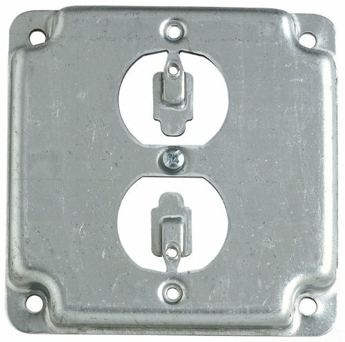 Thomas & Betts RS12 4" Galvanized Raised Square Outlet Box Surface Cover 50-Pack