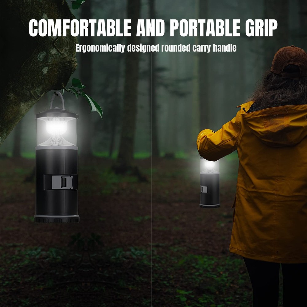 LED Camping Lantern with Multitool Kit for Hiking Emergency Power Outage