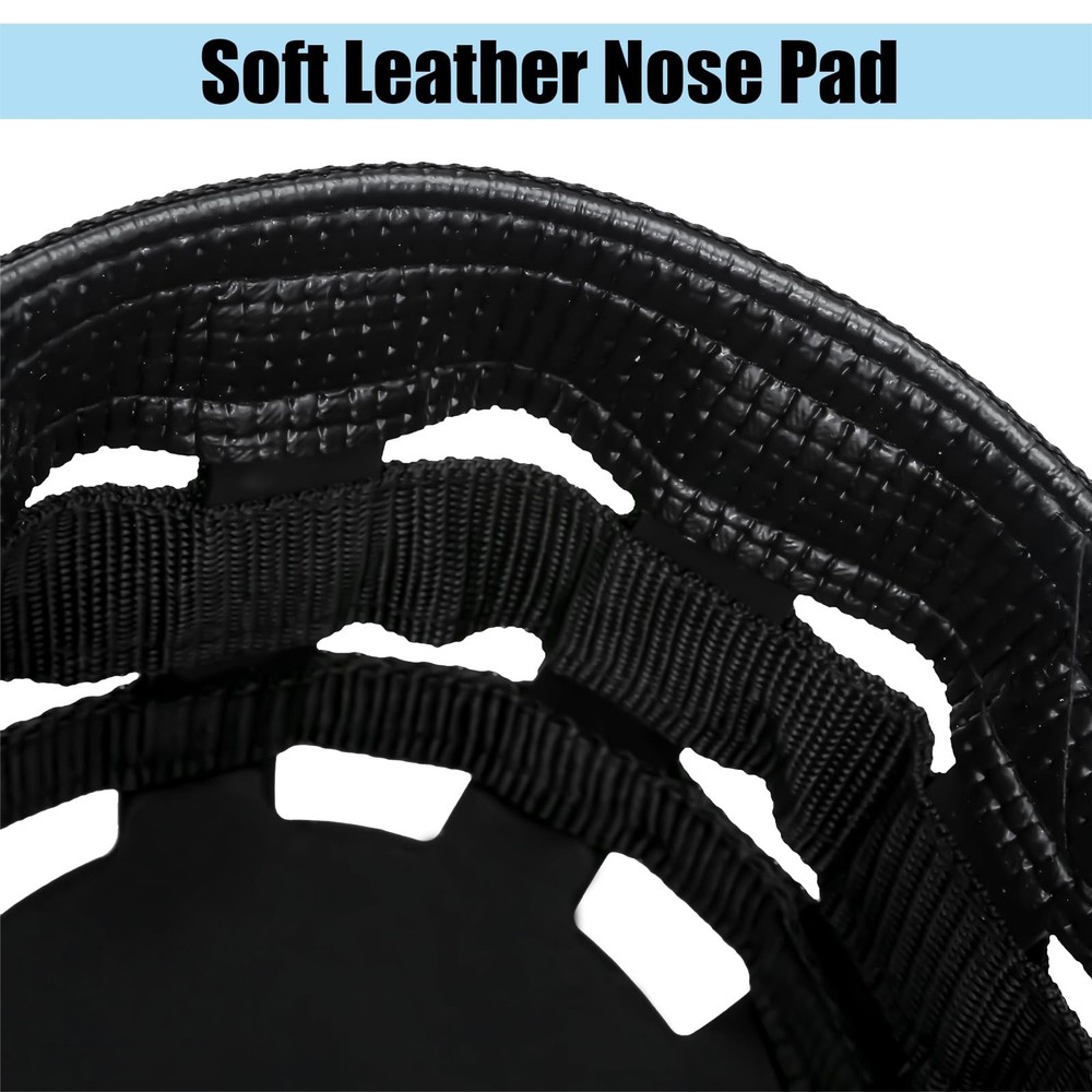 IKILEOGY Durable Ventilated Grazing Muzzle with Attached Breakaway Halter - L...