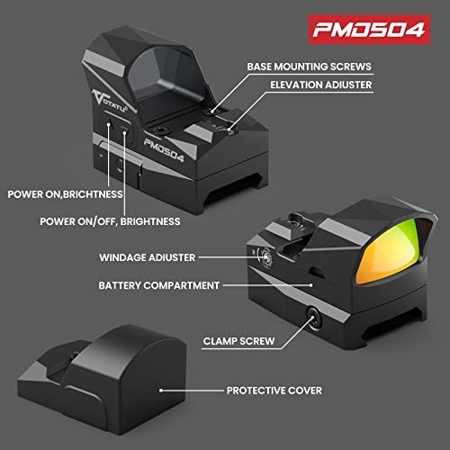 VOTATU PMD504-R MULTIPLE RETICLE RED DOT SIGHT - BLACK