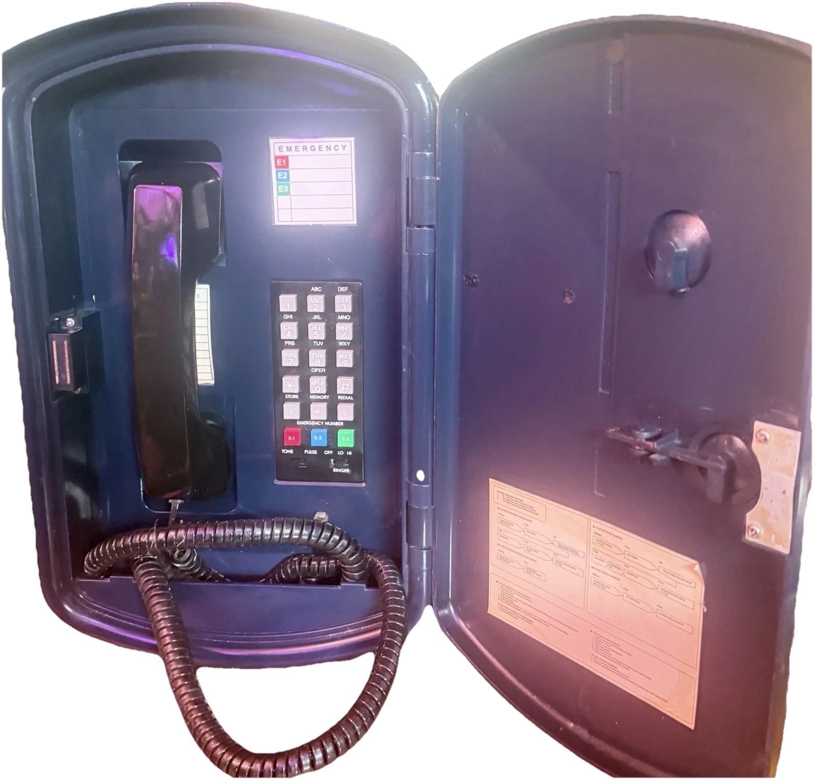 Starlite Randix Police Emergency Patrol Box Telephone Blue Collectible