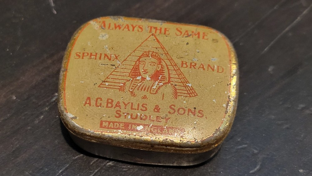 Vintage Gramophone phonograph needle tin Sphinx Empty