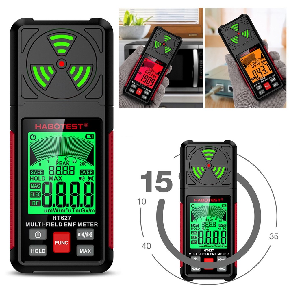 Electromagnetic Radiation Tester Handheld Radio Frequency Field EMF Meter