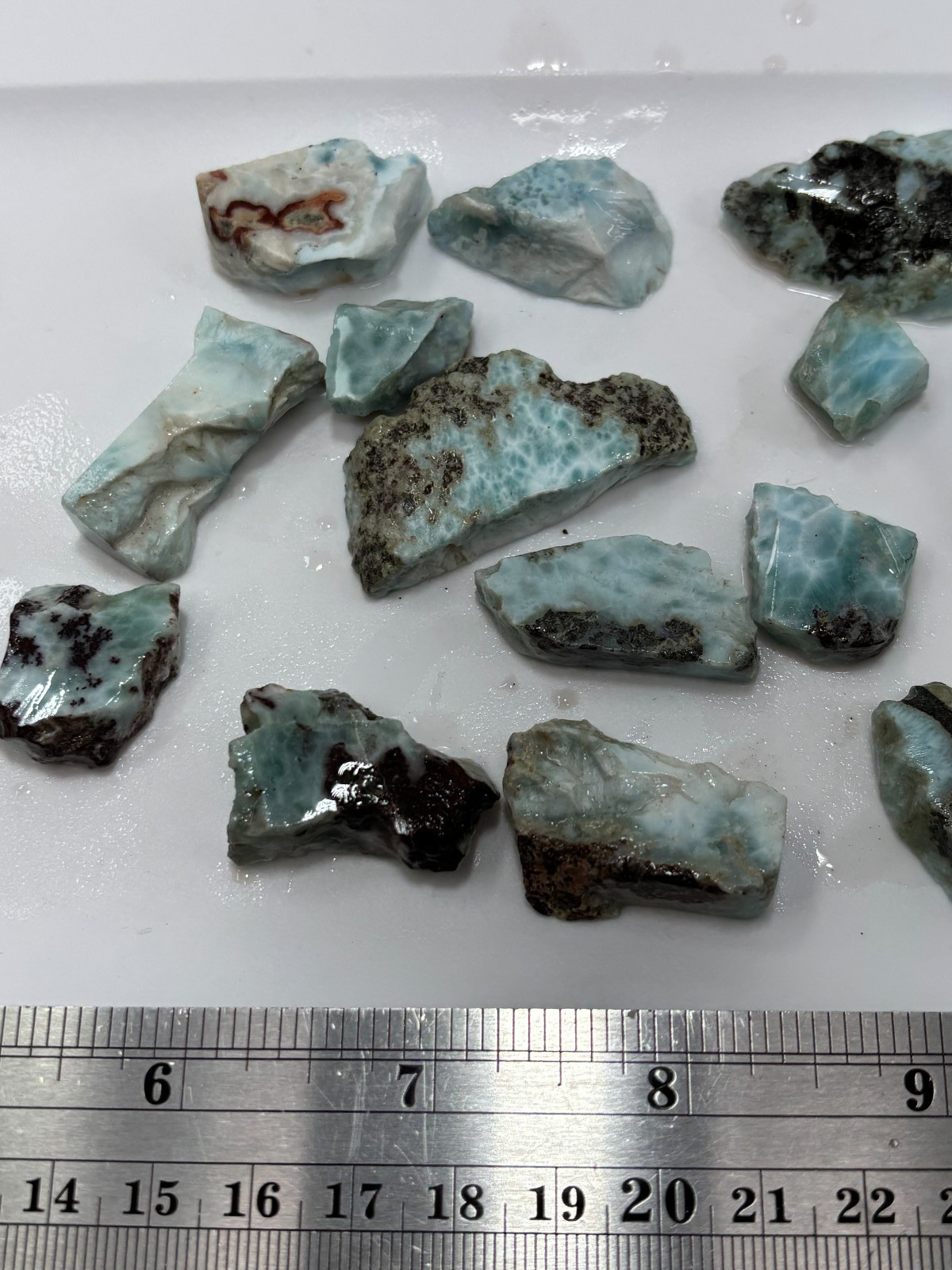 Larimar slabs Lapidary Carving Cabbing Lapidary Combo Ship Avail