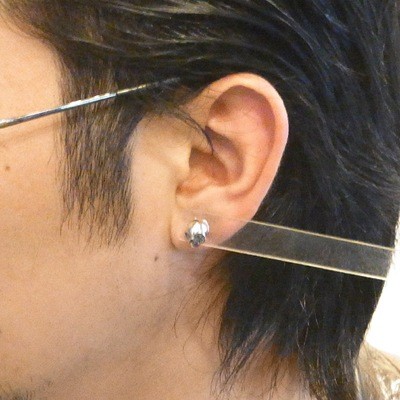 r.l.d L.K.C Skull Silver Earring (Single, 1pc)