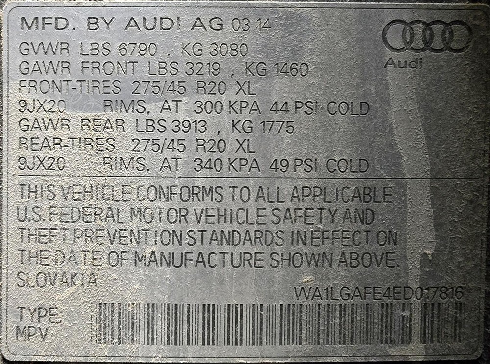 Used Blind Spot Detection System Warning Control Module fits: 2014 Audi Q7 Drive