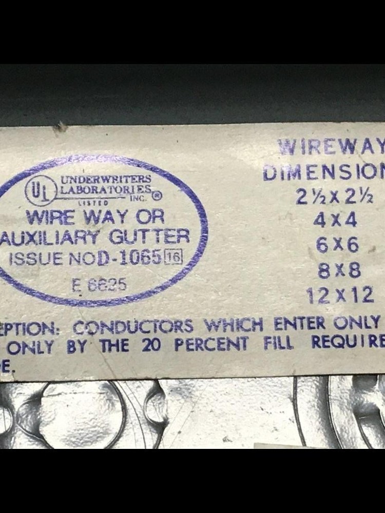 SQUARE D Wireway Gutter Box D-1065 Used #128095