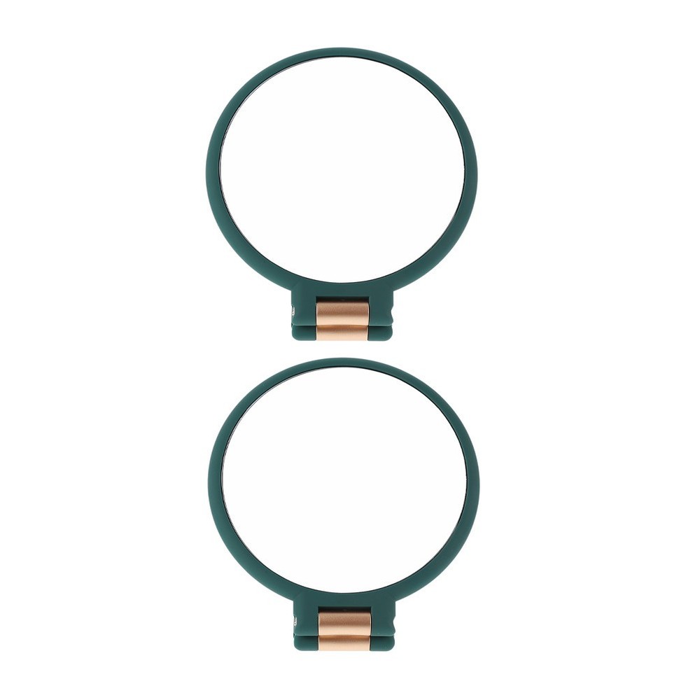 2 Pcs Double Sided Mirror Handheld Double-sided 15x Magnification