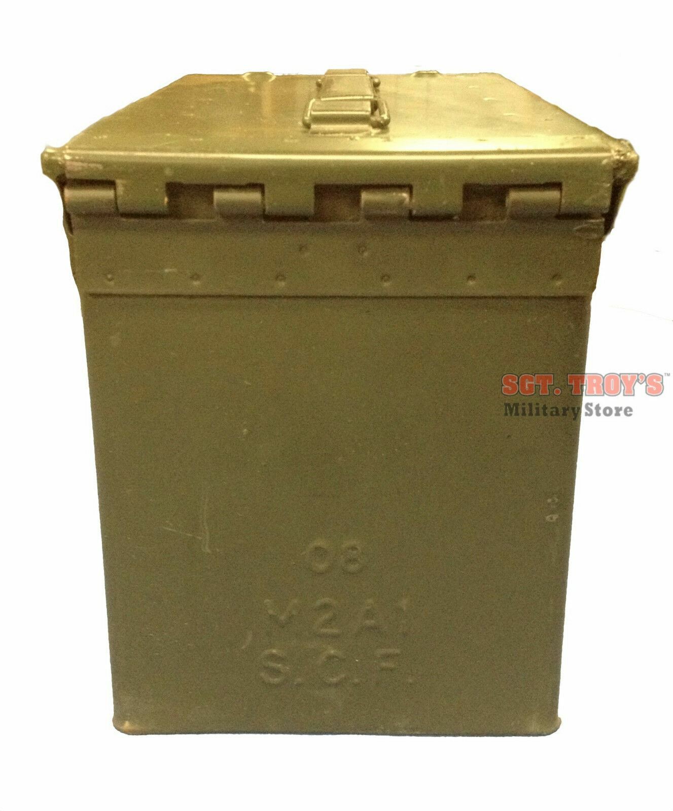 2 PACK Original .50 Caliber 5.56mm Ammo Can M2A1 50CAL Metal Ammo Can Box VGC