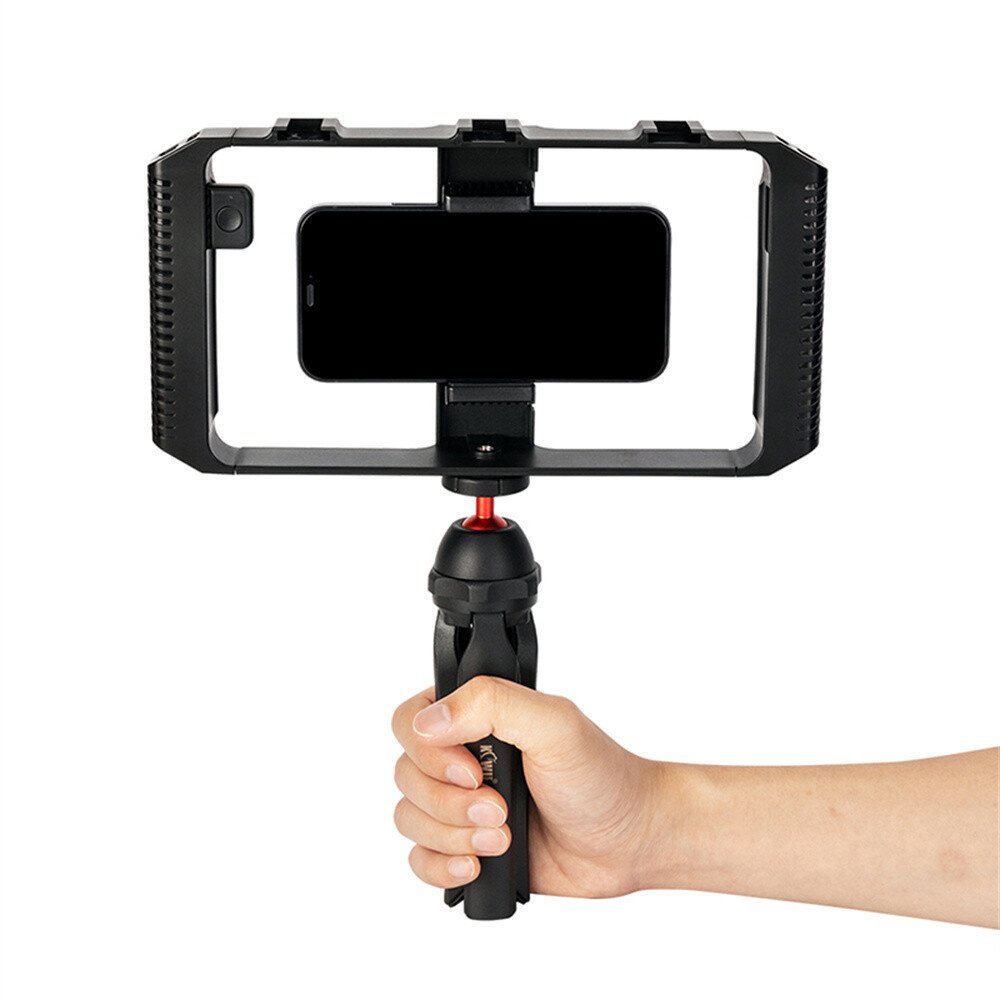 SmartPhone Film Making Vlogging Kit Video Camera Rig Stabilizer Cage for iPhone