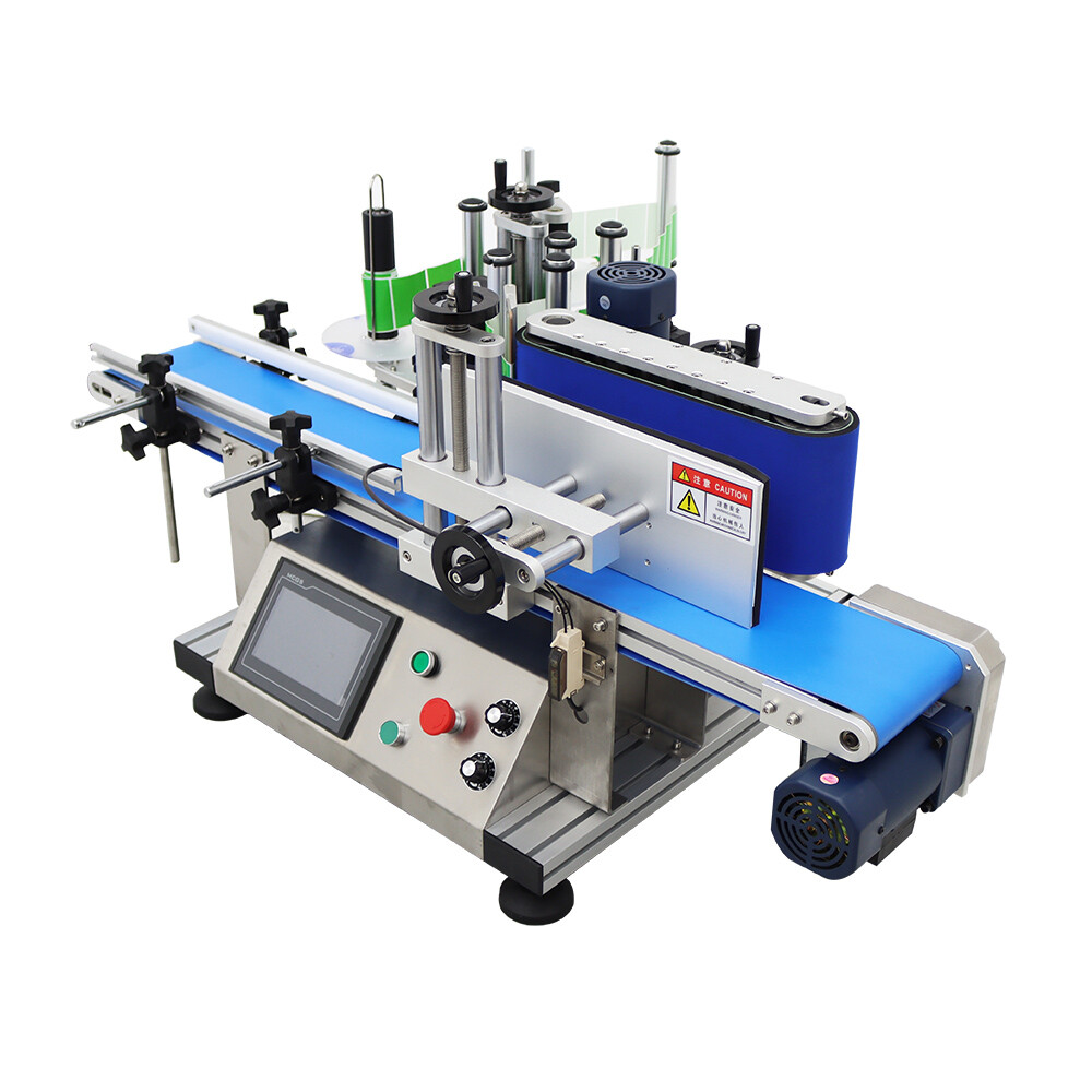 TECHTONGDA Automatic Desktop Conveyor Round Bottle High Speed Labeling Machine