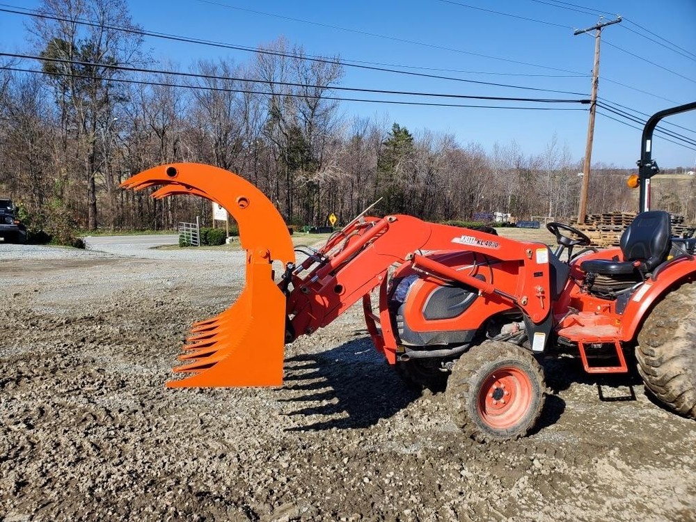72" Brush Root Rake Grapple Attachment Skid Steer Tractor Quick Attach