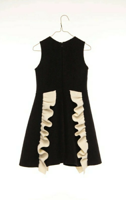 Hilda Henri Girls Black And White Party Dress