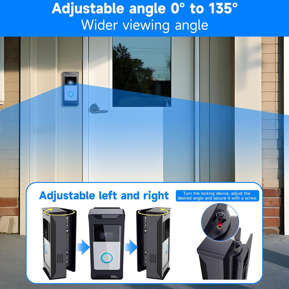Anti-Theft Video Doorbell Mount Compatible with Ring/Blink Wireless Camera