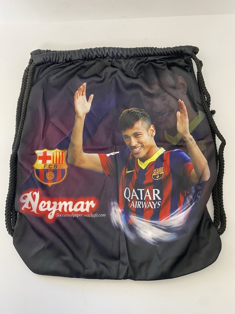 QATAR - NEYMAR - DRAWSTRING KNAPSACK DOUBLE SIDDED BAG SIZE: 14" X 18"