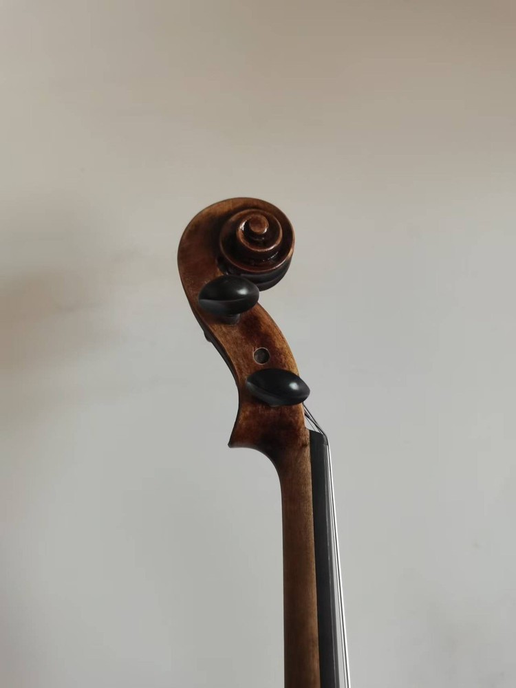 Master 4/4 violin Solid Flamed maple back spruce top hand Antique carved C2