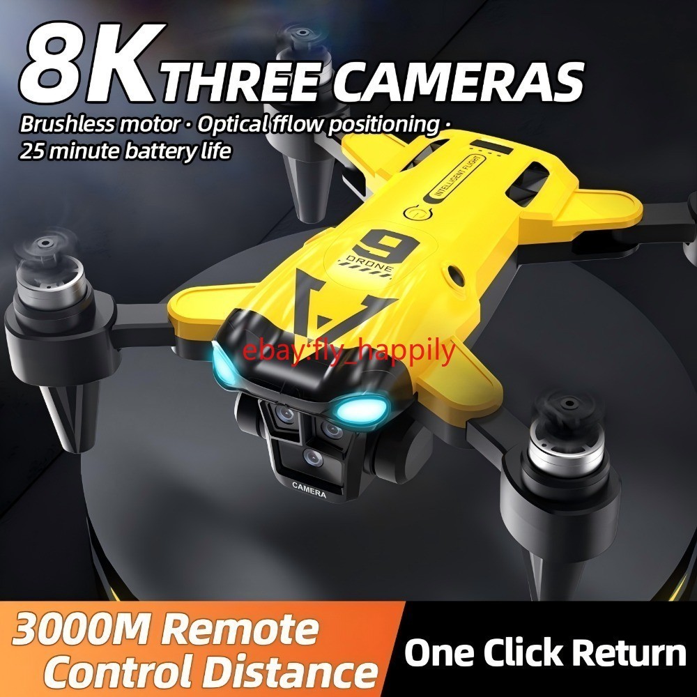 8K Dual Camera Drone Long Flight Control One-Key Return FPV Gift