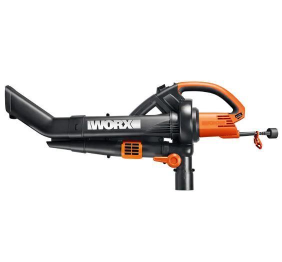 WG509 Worx TRIVAC 3-In-1 Electric Leaf Blower/Mulcher/Vacuum with Metal Blade-OB