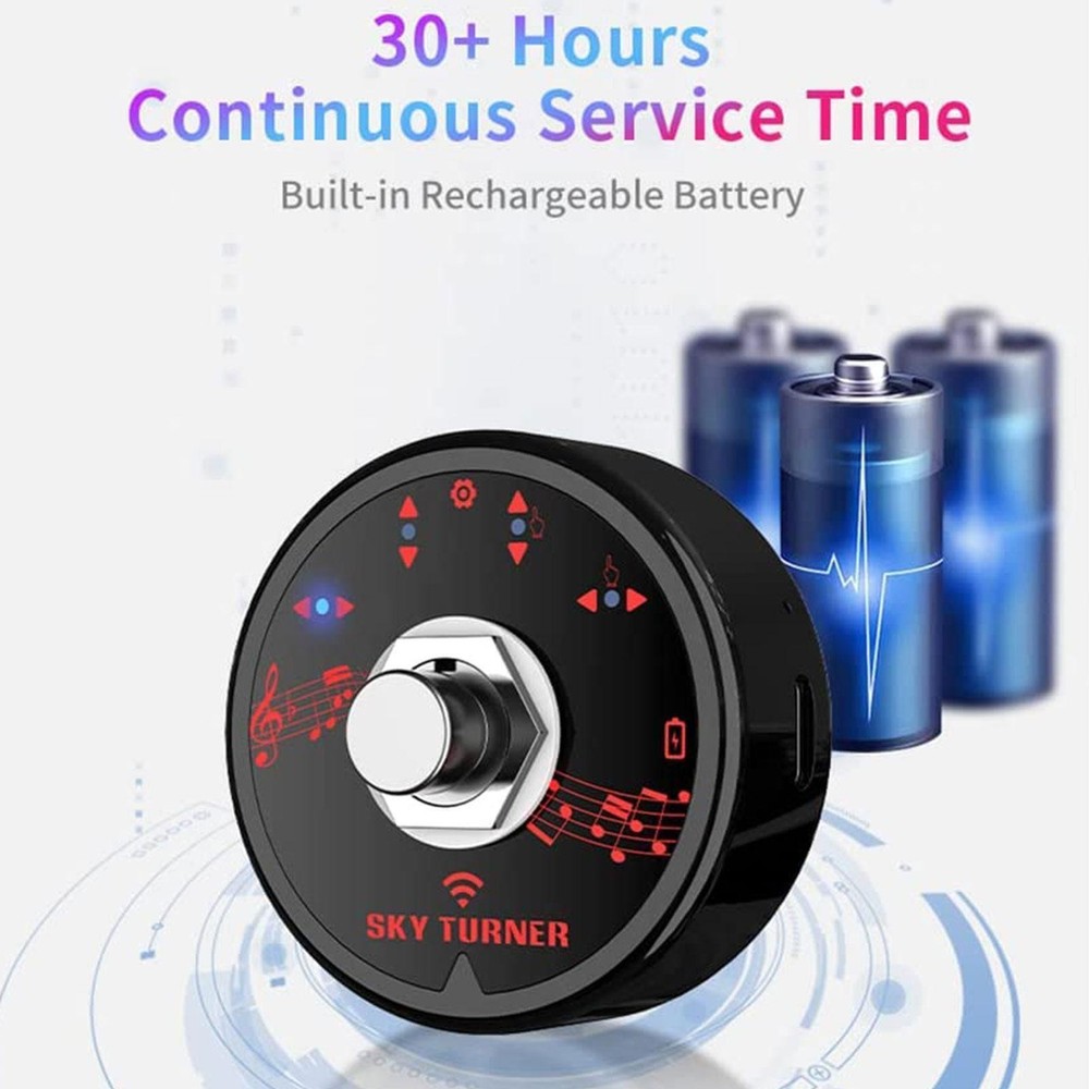 Bluetooth 5.1 Rechargeable Reading Page Turning Pedal With Type- Cable