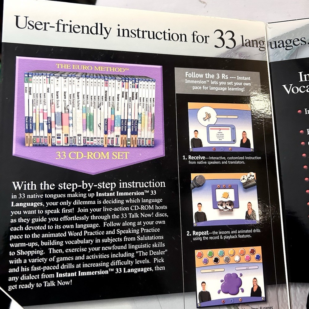 Instant Immersion 33 Languages CD-ROM Set – 33 Disc Complete Set – Pre-Owned