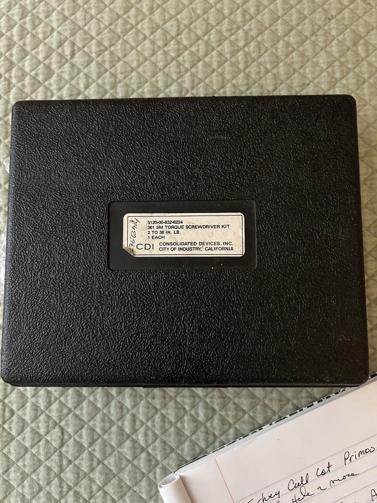 CDI TORQUE SCREW DRIVER & Case Tools Vintage