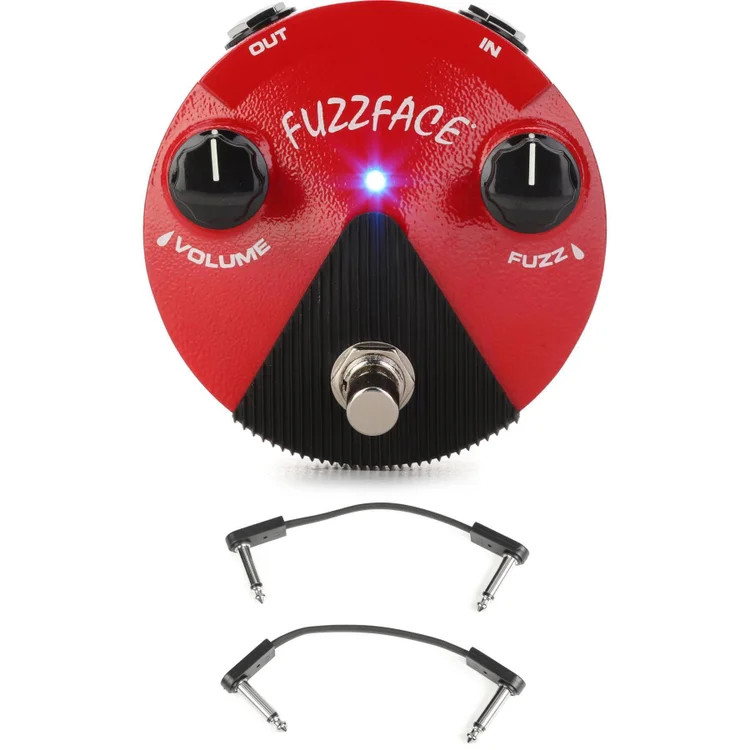 Dunlop FFM2 Germanium Fuzz Face Mini with EBS Patch Cables - Germanium