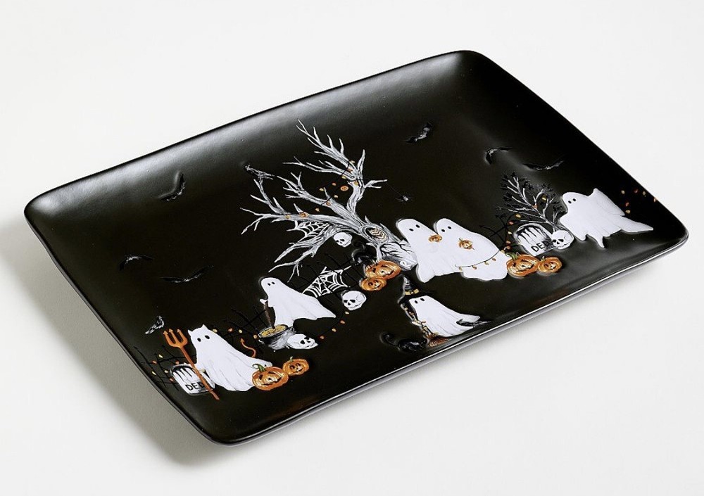 Pottery Barn~ SCARY SQUAD~ Large Rectangular Serving Platter~ 16" w x 12.2~NIB