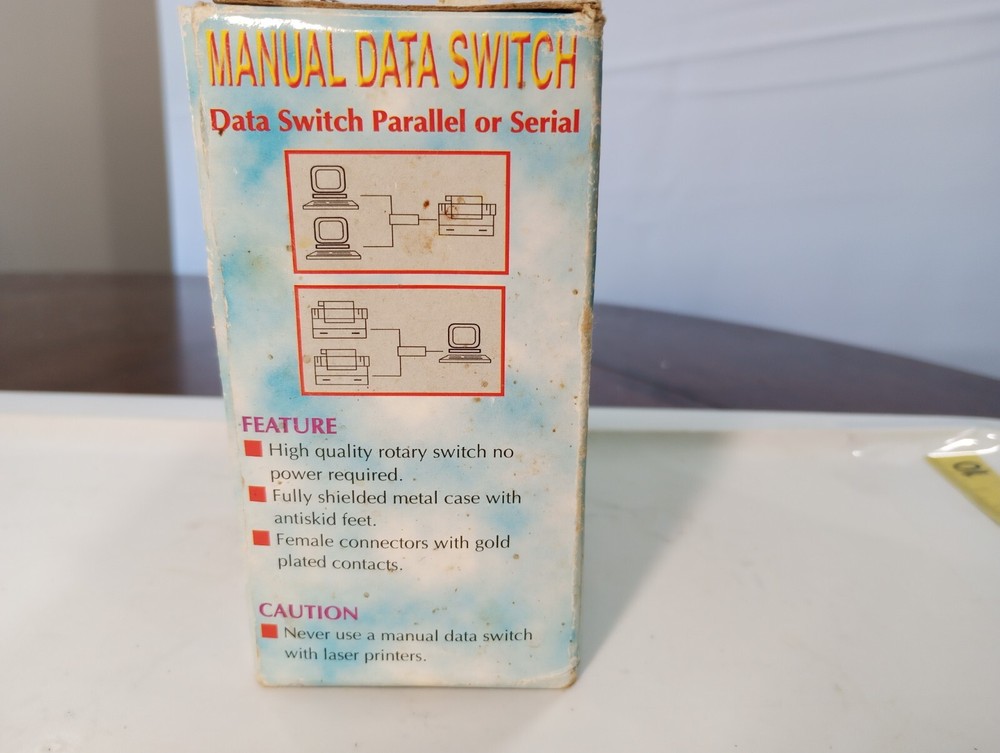 Vintage Manual Data Switch in original packaging not tested