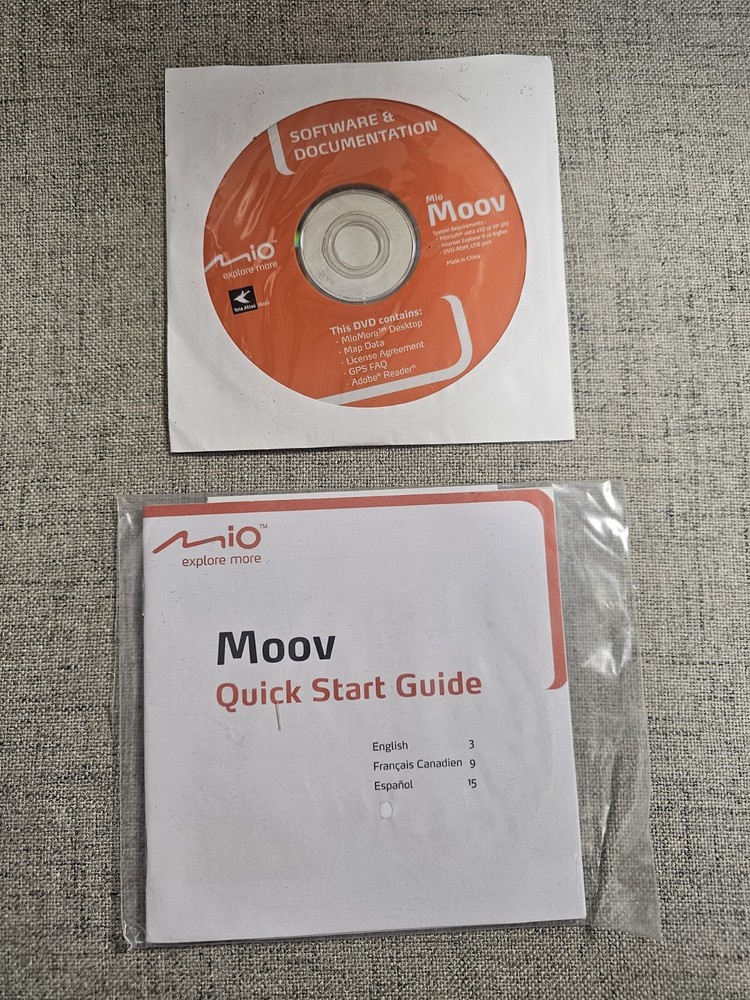 Mio Moov MioMore Desktop Disc, User Manual Software & Documentation