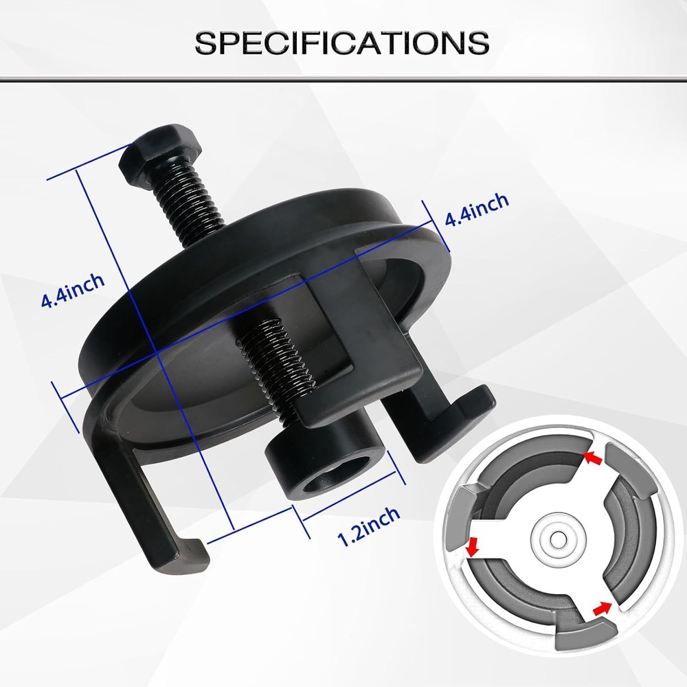 For GM LS Harmonic Balancer Puller 25264 Crank Pulley Puller with 22mm Socket, A
