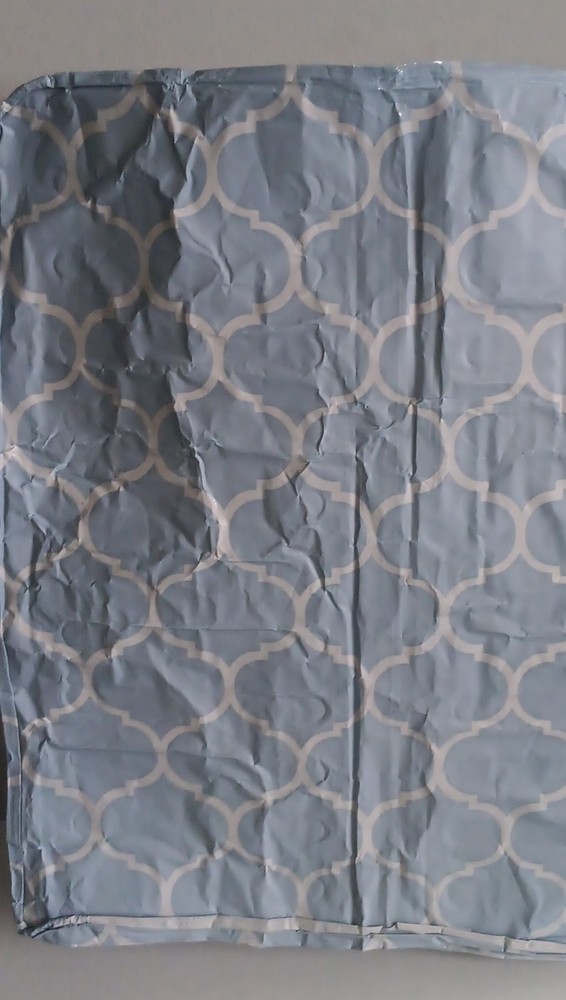 Blue White Geometric Pattern Bed Pillow Covers Rectangular 20 x 30 in Set