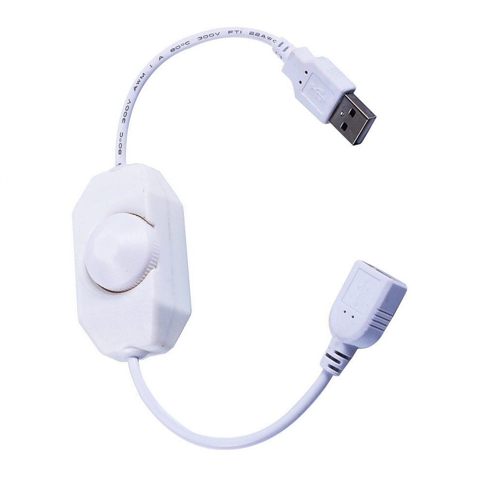 White 5V LED Knob Dimmer Rotary Brightness Controller For LED Strips Lights