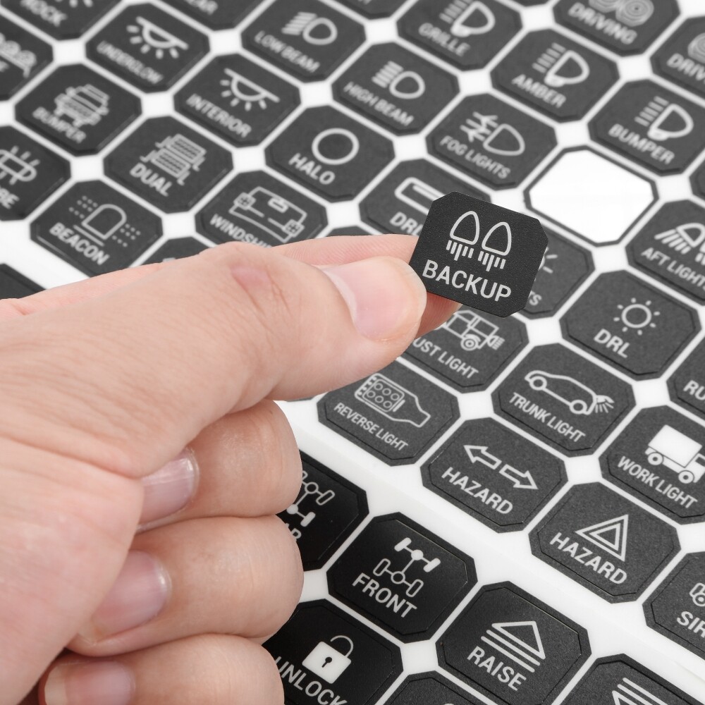 Auxbeam Switch Panel Sticker For 6/8 Gang Switch Panel Switch Control Label 160x