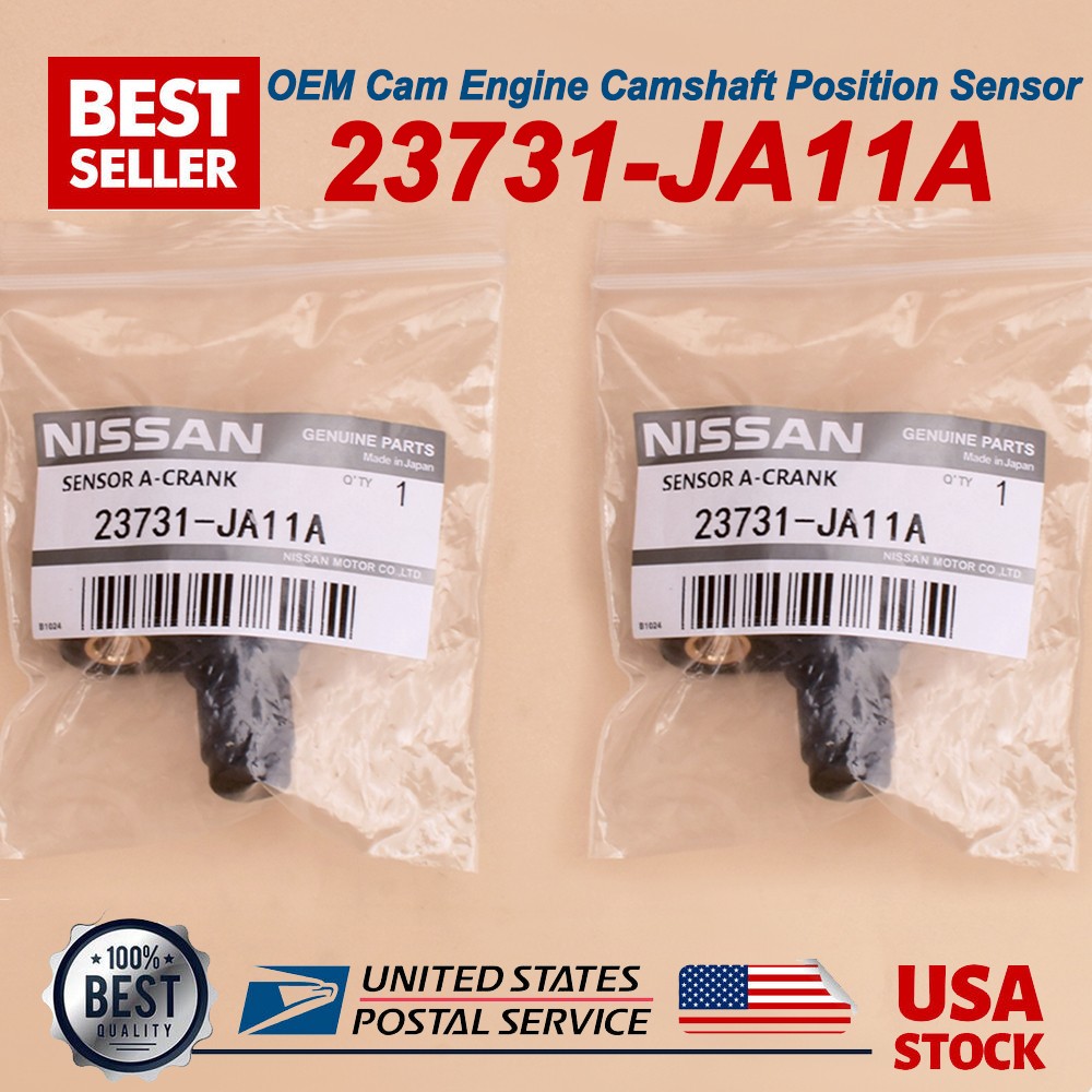 OEM 2x Cam Engine Camshaft Position Sensor 23731JA11A for Infiniti Nissan Maxima