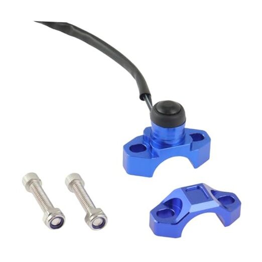 Universal Motorcycle Engine Stop Start Kill Switch Button Blue(Black Button)