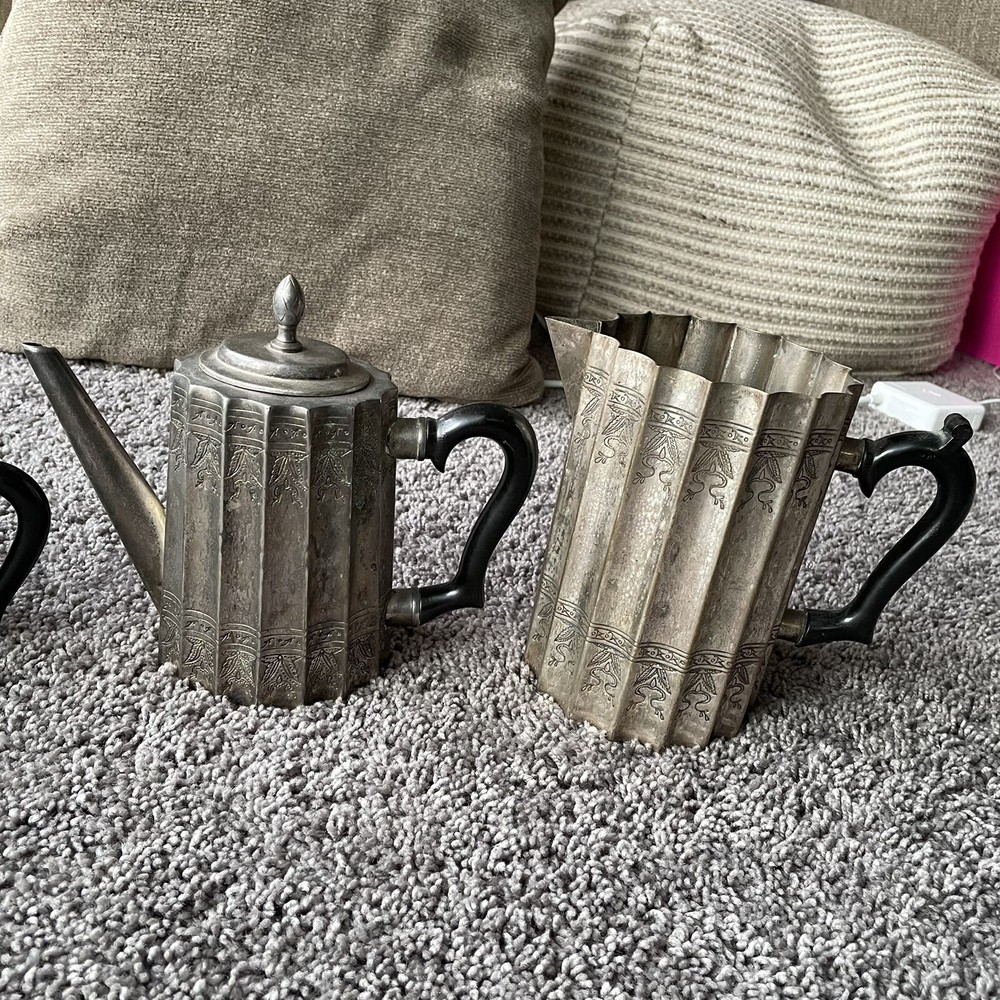 Vintage International Silver Co tray Pitcher Handmade Silver plated