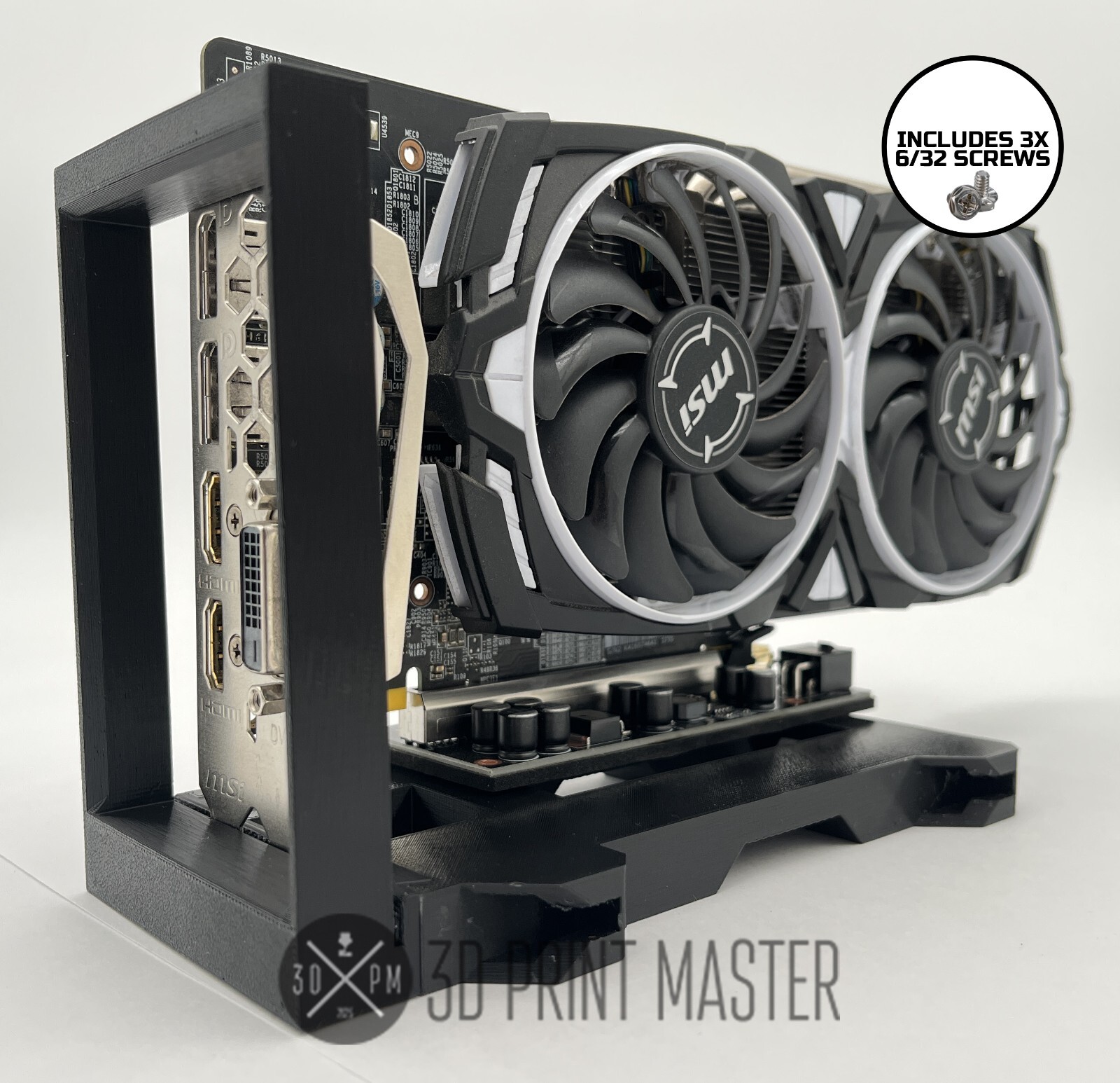 Crypto Mining Motherboard Test Bench + GPU Stand / PC and Test Rig + Screws