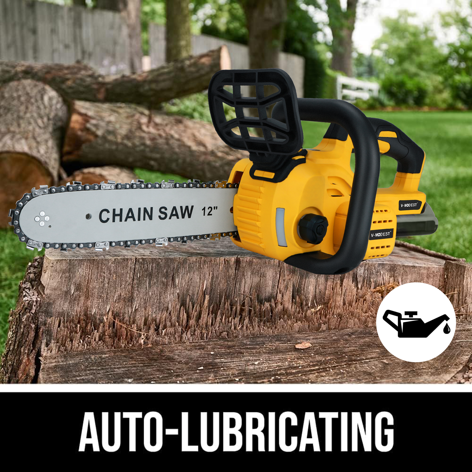 Fit DEWALT 20V MAX Battery Brushless 12 in. Compact Cordless Chainsaw w/2 chains