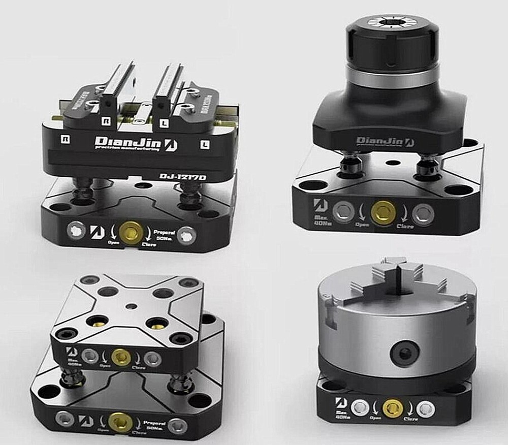 Four / Five-Axis Clamp Self-Centering Vise Quick Change Four-Axis L Bridge Plate