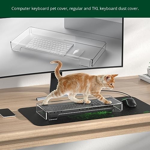 Acrylic Computer Keyboard Cover, Mechanical Keyboard Dust Cover PC 2 Pack Clear