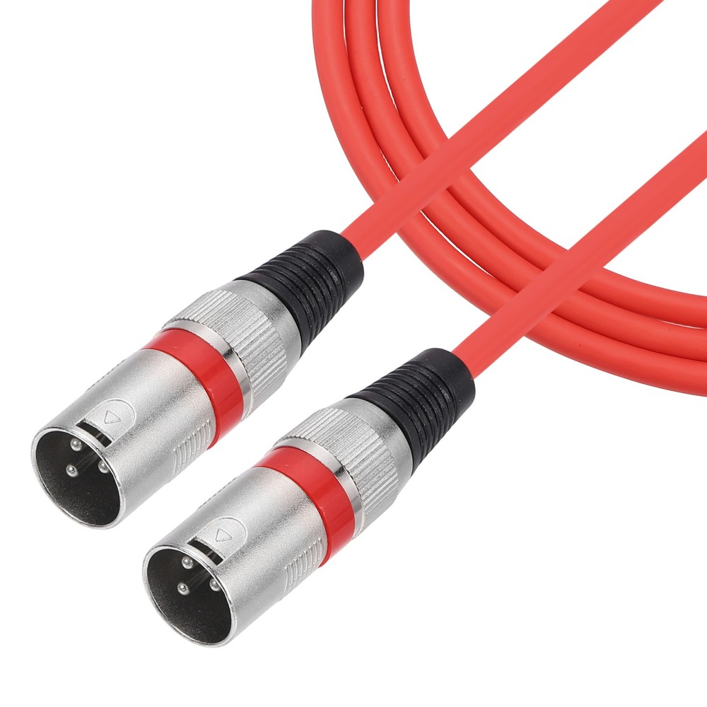 XLR M/M 16ft 3pin Cable for Microphone Adapter Red