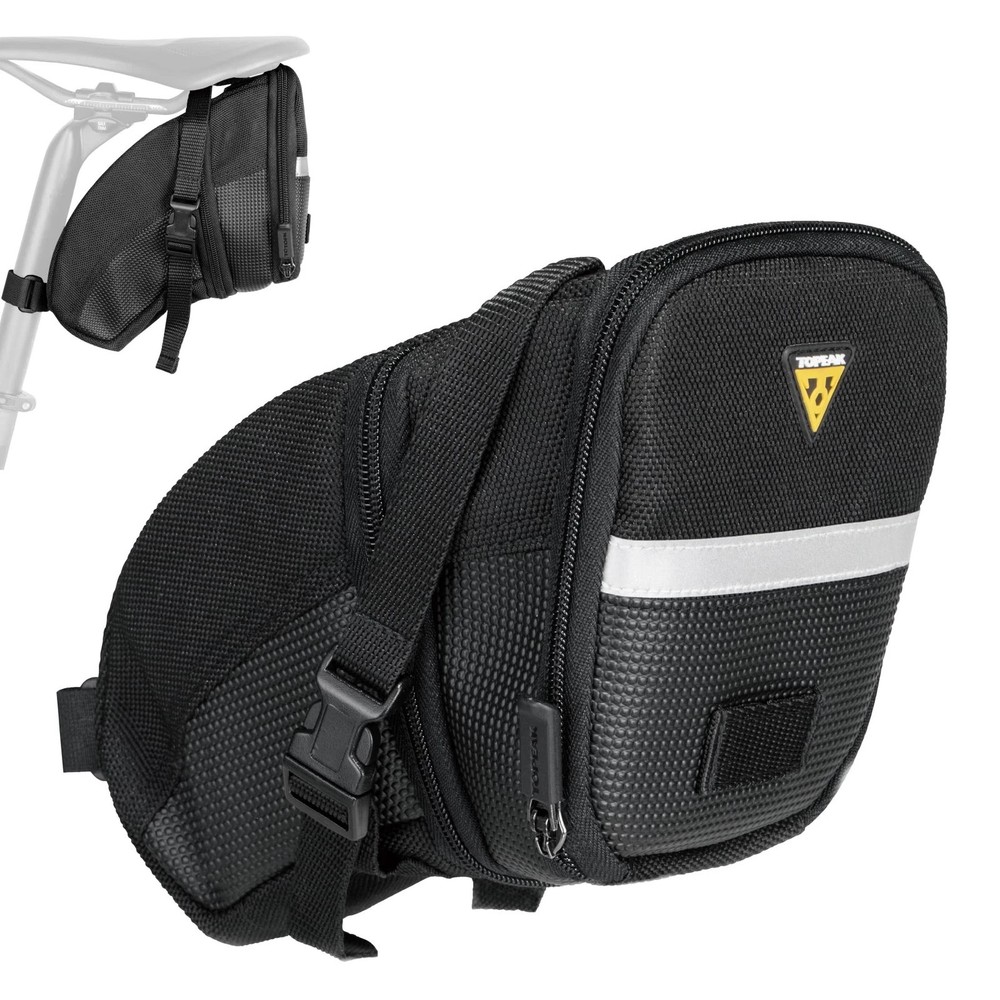 Durable Micro Strap Mount For Bikes With Reflective Strip And Expandable Storage