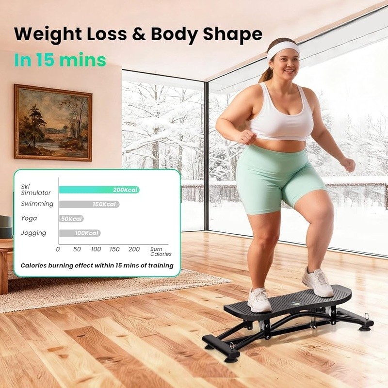 Ski Trainer Exercise Machine Year-Round Full Body Workout & Balance Training New