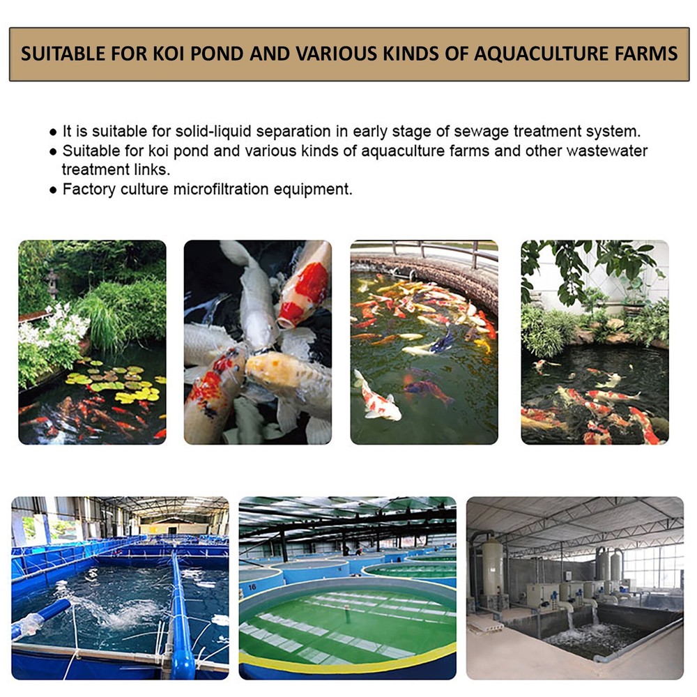 Koi Pond Drum Filtration System 30 Tons 8000 GPH