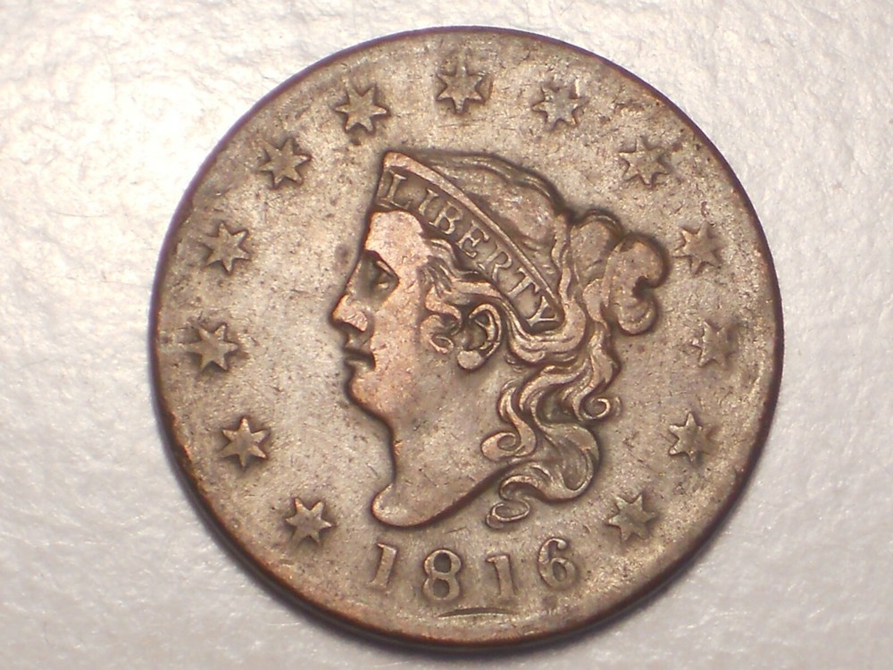 1816 Large Cent (VF & Attractive)