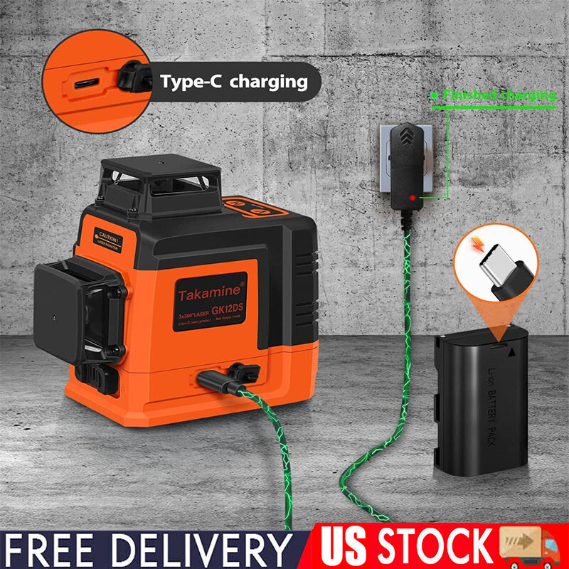 12 Lines Laser Level Self Leveling Green Cross Line for Construction