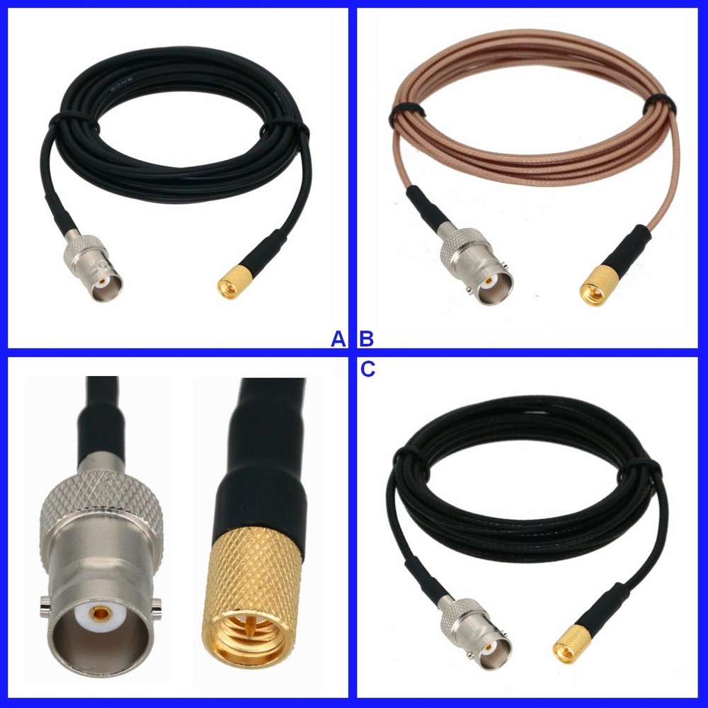 10-32 Microdot Plug to BNC Female Ultrasonic Cable Flaw Detector Accelerometer
