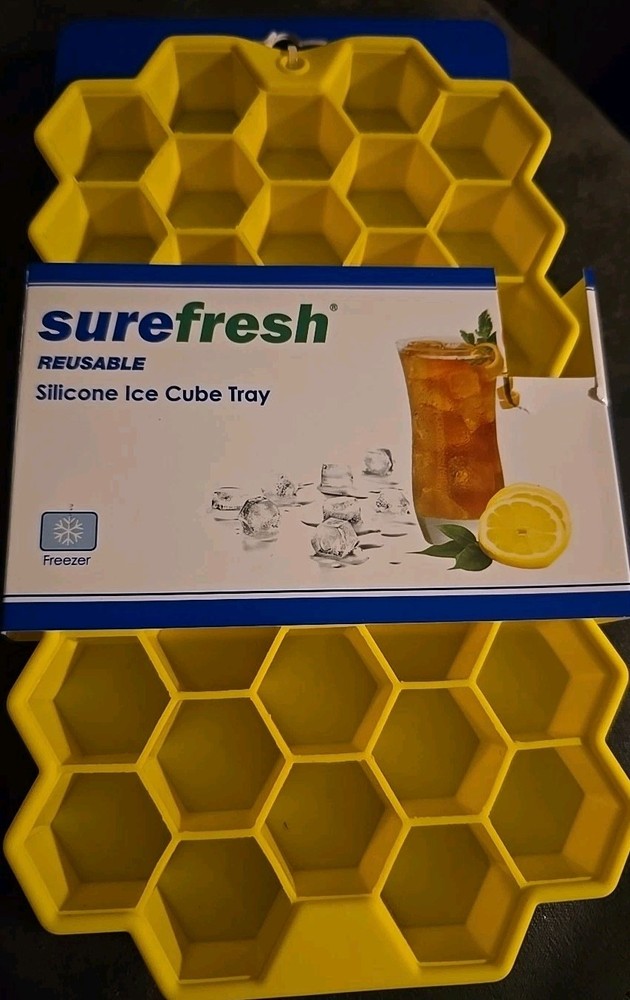 Ice Cube Tray SureFresh Reusable Silicone For The Freezer  Damage To Front Pkg